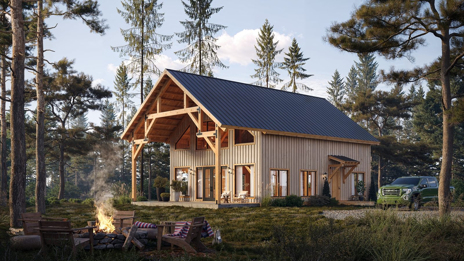 Hunter Ponderosa Barn Home Exter FN2