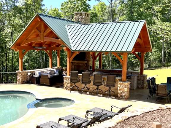 Timberlyne Backyard Entertaining Timber Frame Pavilion 1