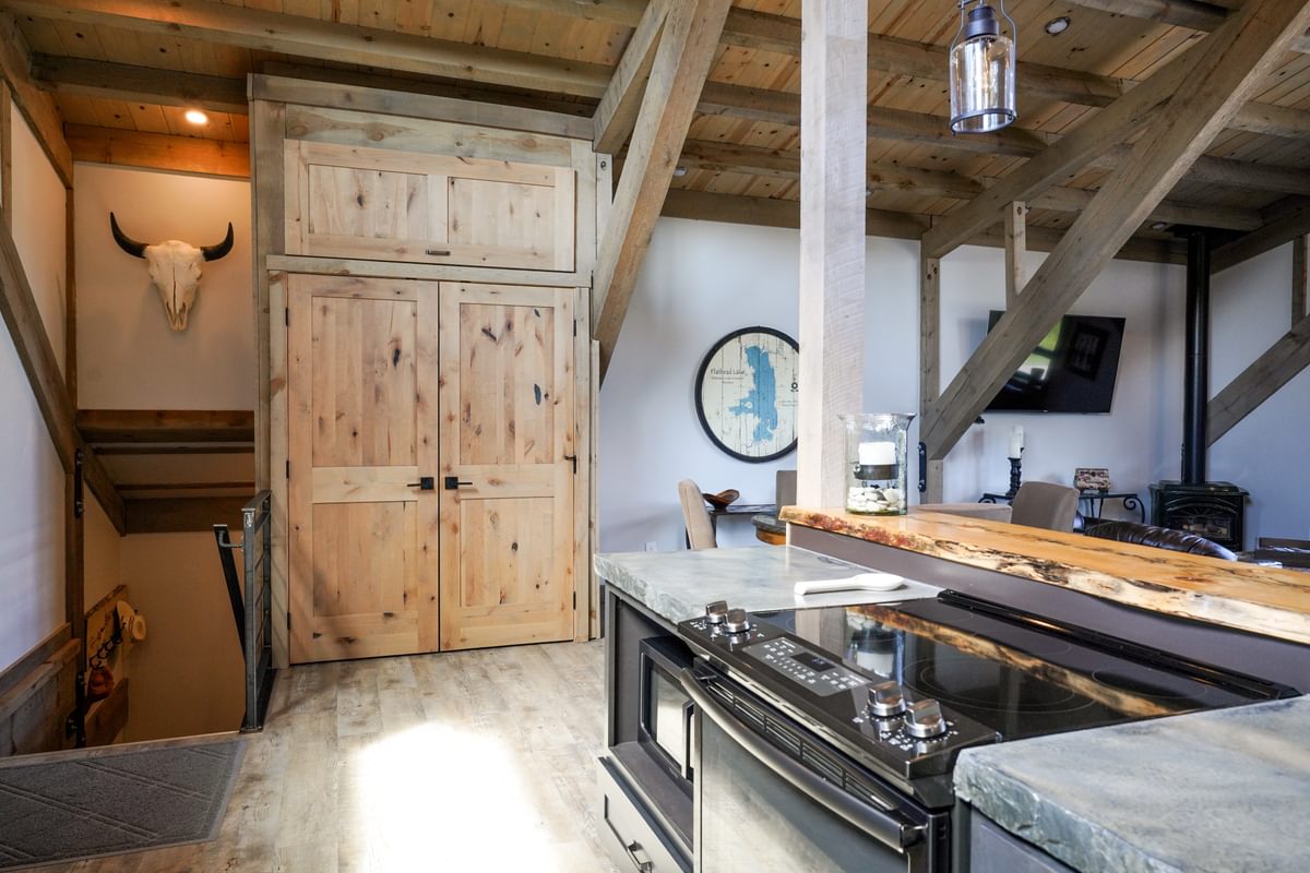 Timberlyne Guest Loft in Montana Timber Frame Barn Home 11