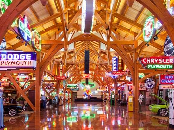 Hemi hideout car cathedral commercial timber frame 1