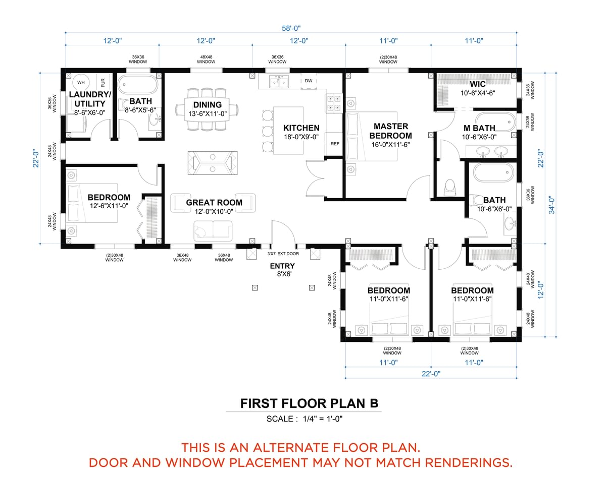 Timberlyne Cook Timber Frame Home Main Floor Plan B