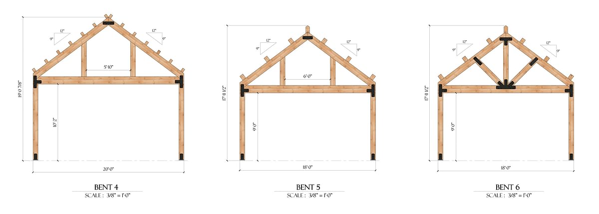 Timberlyne Collie Timber Frame Home Design Bents 2