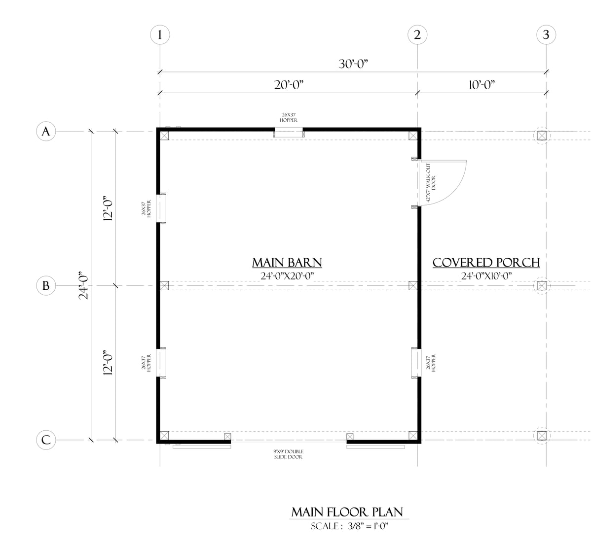 Timberlyne Poppy Horse Barn Floor Plan