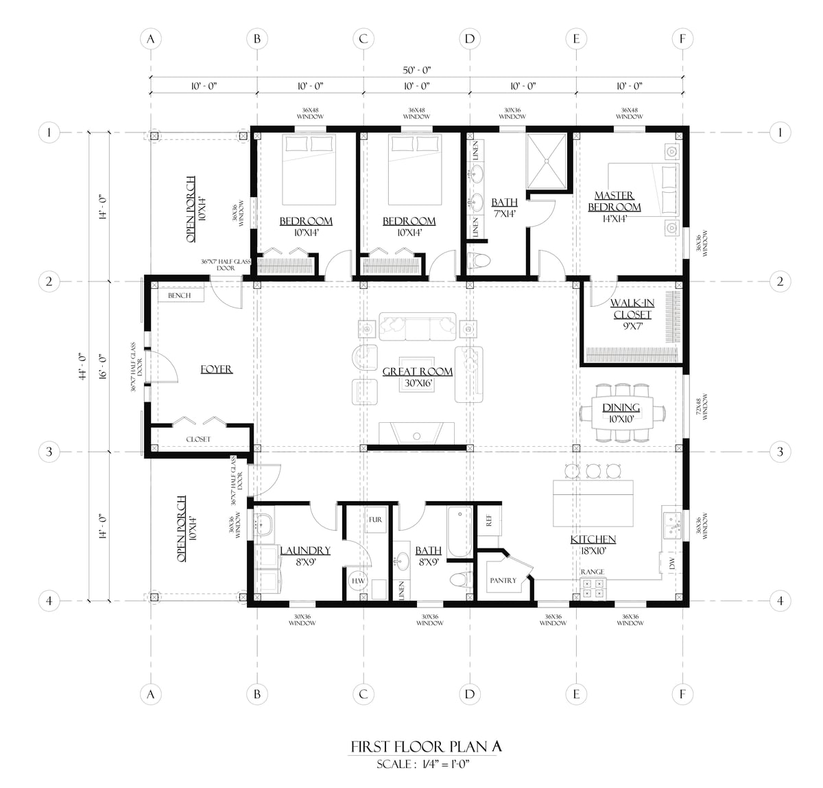 Timberlyne Wildcat Timber Frame Home Main Floor Plan A