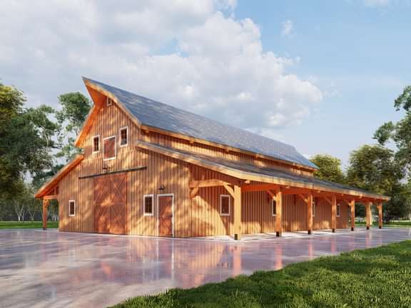 Timberlyne Goldenrod Timber Frame Barn 1