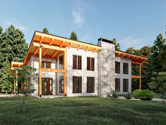 Timberlyne Rushmore Single Slope Timber Frame Home 1