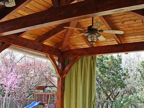 Residential timber frame outdoor porch extended living space 1