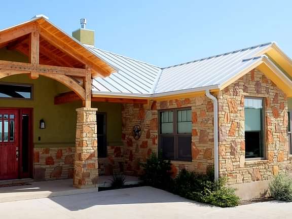 Timber frame home lake view 1