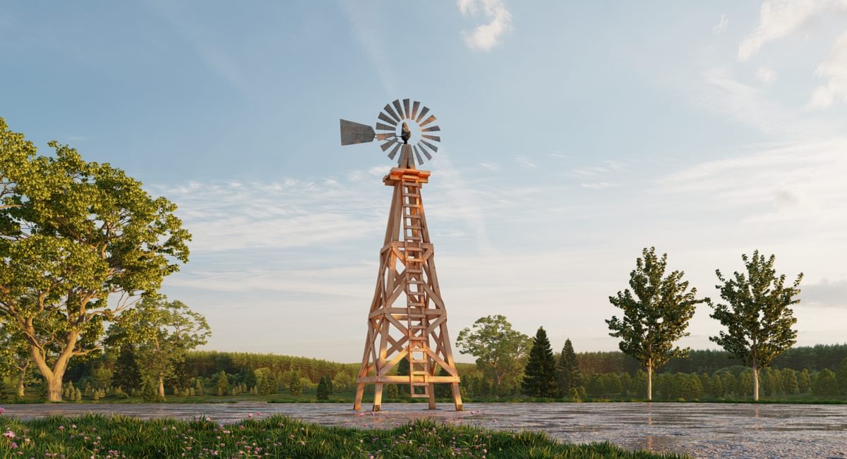 24 foot windmill tower timberlyne