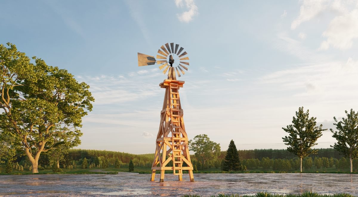 20 foot windmill tower timberlyne
